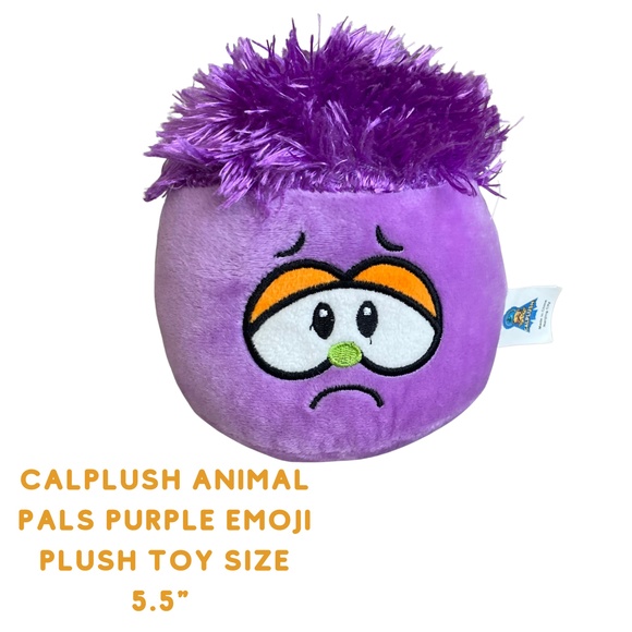 calplush Toys Calplush Animal Pals Purple Emoji Plush Toy Size 55